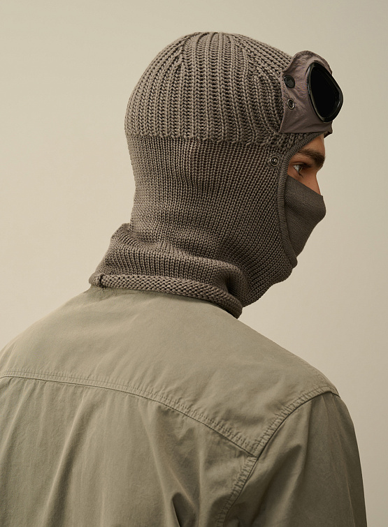 Балаклава C.P. Company Extra Fine Merino Goggle Walnut