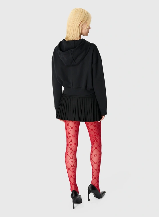 Женские колготки Marine Serre Moonogram Mesh Flock Red