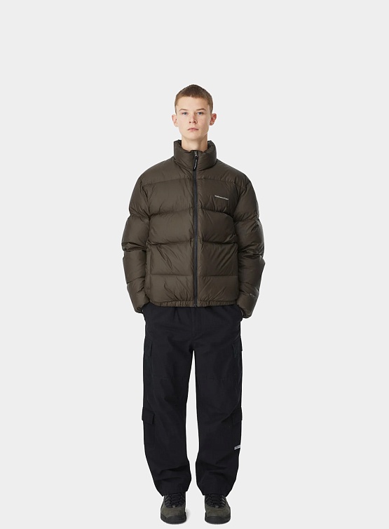 Пуховик thisisneverthat T Down Jacket Brown
