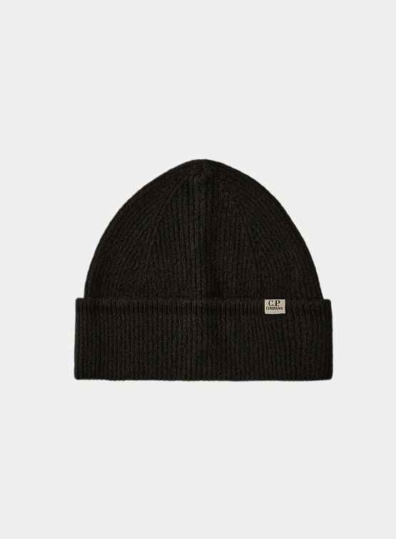 Шапка C.P. Company Fleece Knit Beanie Black