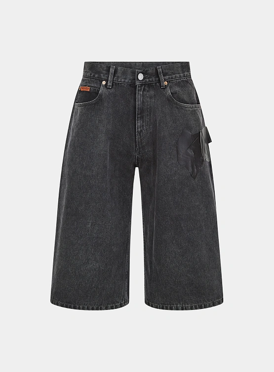 Шорты Martine Rose Jean Short Black Wash/Gaffer Tape