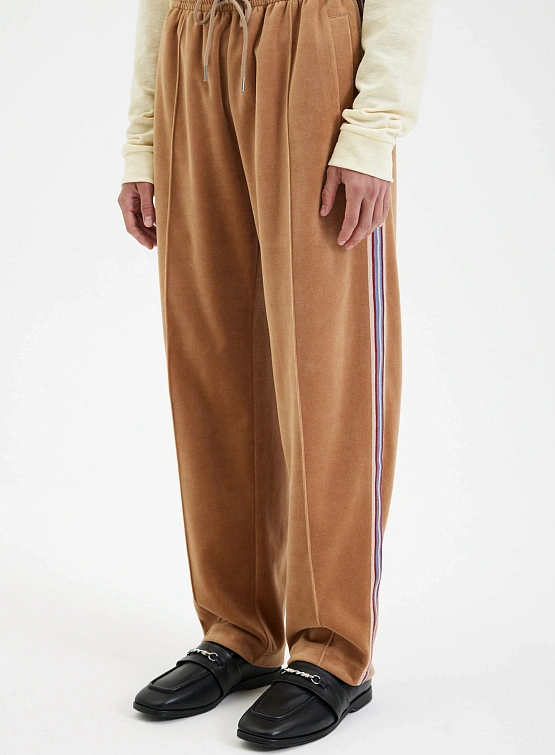 Брюки AFTER PRAY Velvet Track Pants Mocha