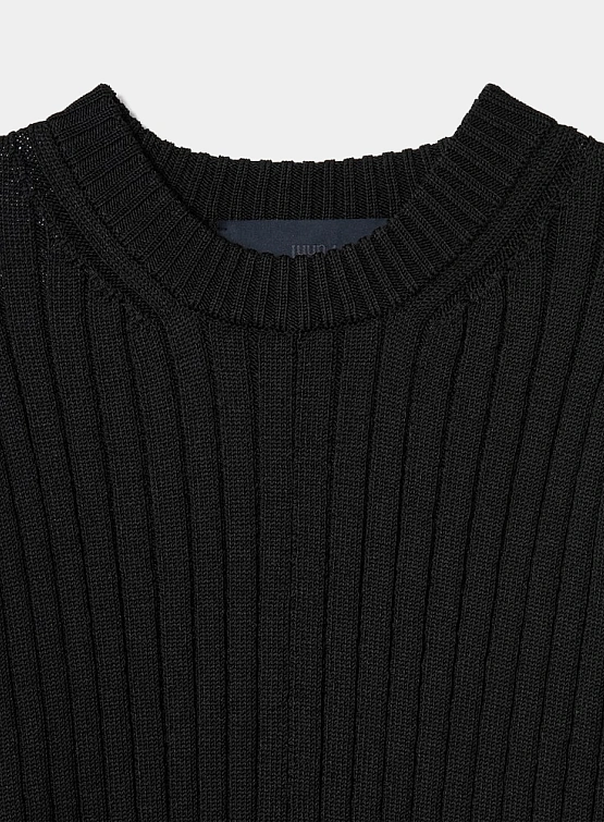 Свитер JUUN.J Vertical Rib Pattern Sweater Black