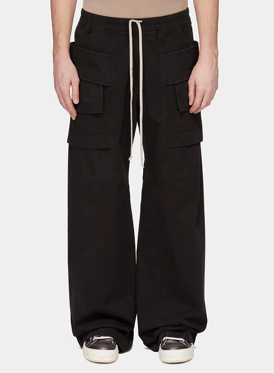 Брюки RICK OWENS DRKSHDW Creatch Wide Black