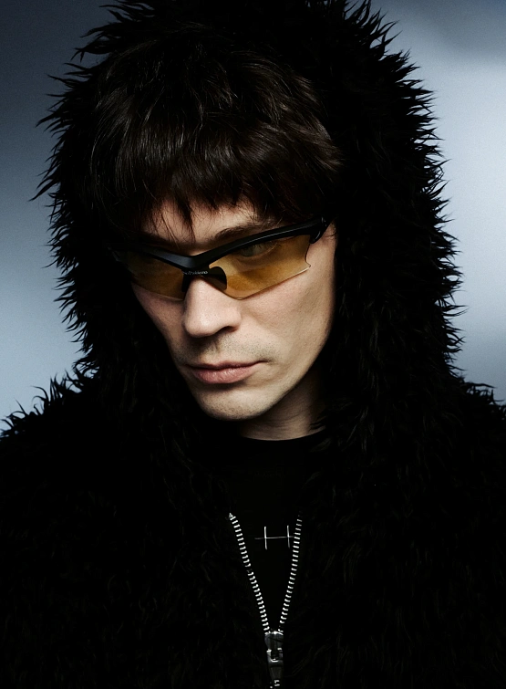 Очки NO PROBLEMO x LE SPECS Pluto Matte Black/Amber Grad