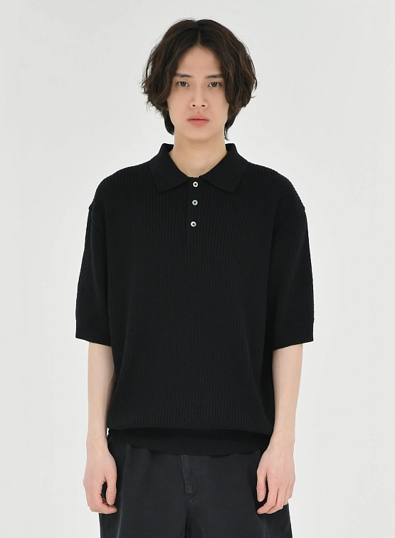 Поло BROWNYARD Knit Polo Shirt Black