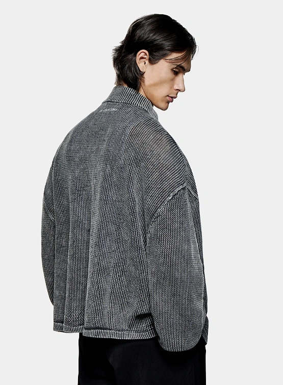 Кардиган MKI MIYUKI ZOKU Pigment Black Loose Gauge Track