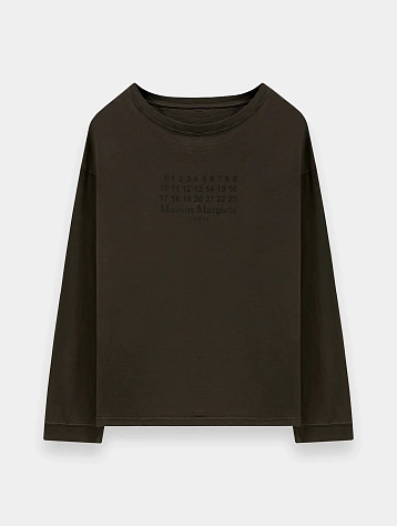 Лонгслив Maison Margiela Logo Brown