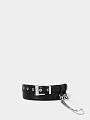 ремень juun.j chain leather belt black