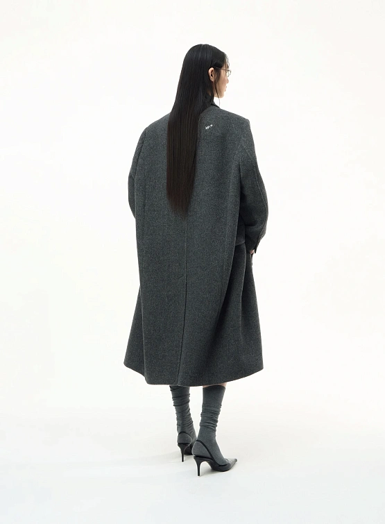 Пальто ADERERROR BK Tag Coat 01 Charcoal