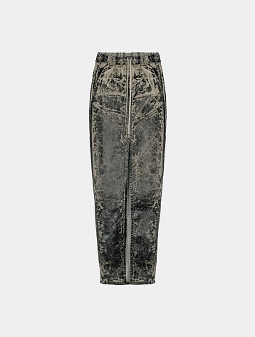 Женская юбка RICK OWENS DRKSHDW Phleg Pillar Washed Foil Black