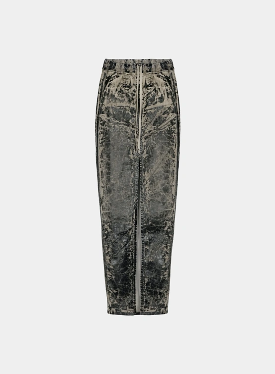 Женская юбка RICK OWENS DRKSHDW Phleg Pillar Washed Foil Black