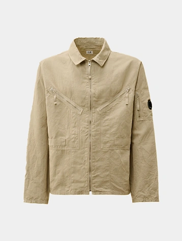 Овершот C.P. Company Cotton Linen Full Zip Vintage Khaki