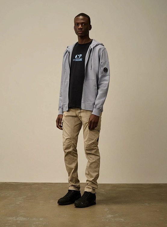 Зип-худи C.P. Company Light Fleece Full Zip Lavender Violet