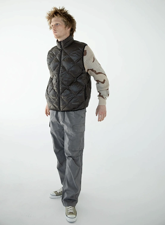 Жилет thisisneverthat Pertex Light Down Vest Brown Black