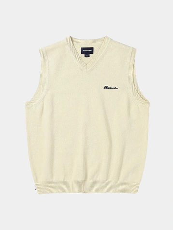 Жилет thisisneverthat Script Logo Knit Vest Ivory