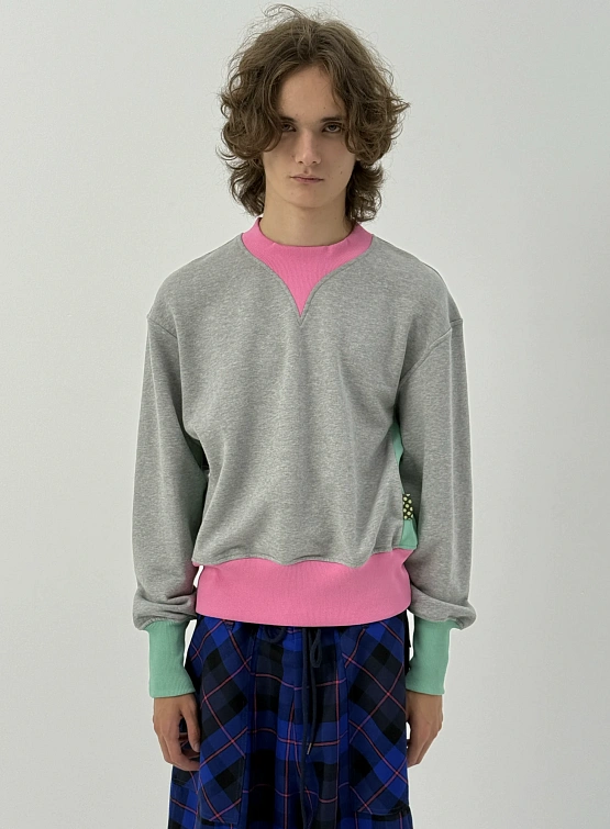 Свитшот Siniy Vsadnik Happy Sweatshirt Melange/Pink/Tiffany