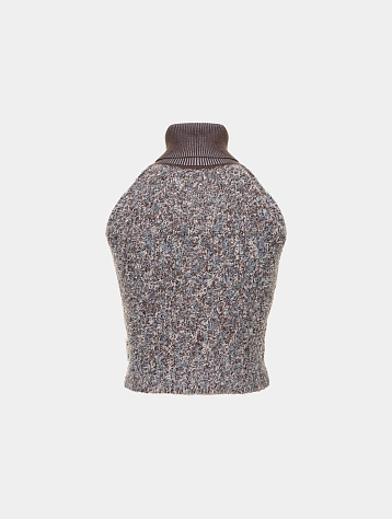 Женский топ Andersson Bell Fluffy Sleeveless Knit Brown