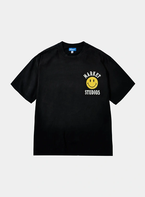 Футболка MARKET SMILEY UPSIDE DOWN LOCKUP T-SHIRT Black