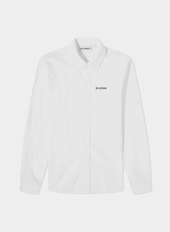 Рубашка Han Kjøbenhavn Logo Regular Fit Shirt White
