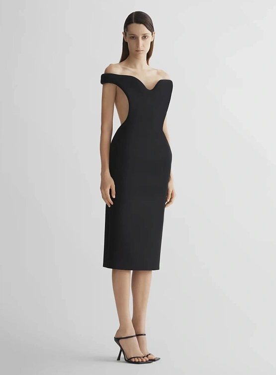 Женское платье MUGLER Sculptural Black