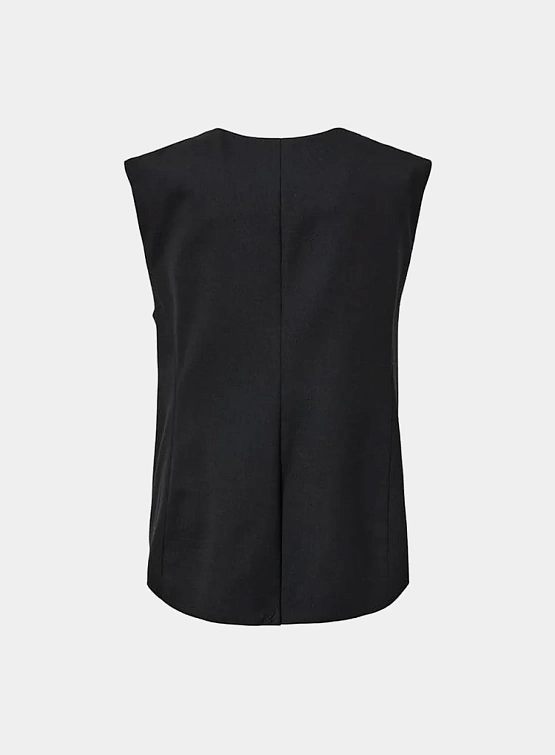 Женский жилет AMOMENTO Oversized Button Up Vest Black