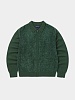 Поло thisisneverthat Velvet Knit Zip Polo Green