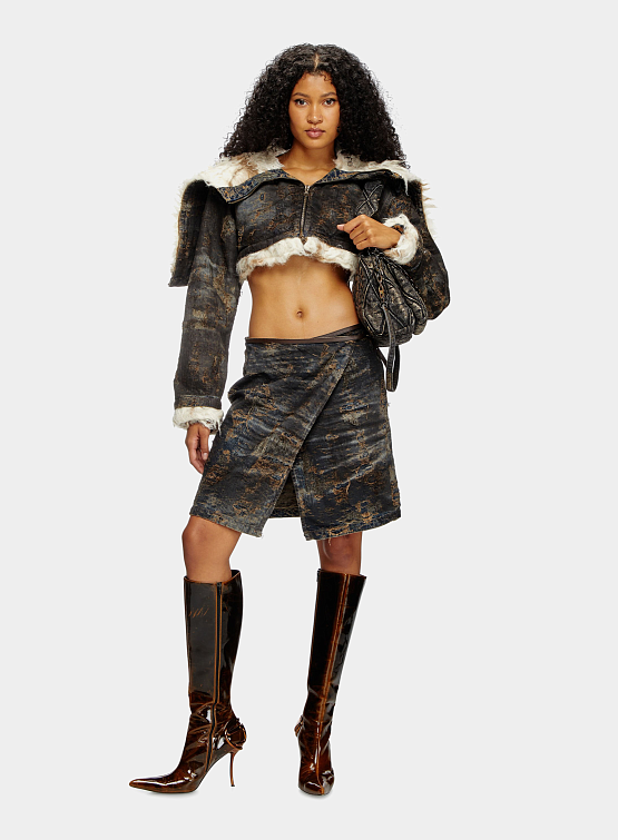 Женская Юбка Diesel De-Lem-Fsf Gonna Brown