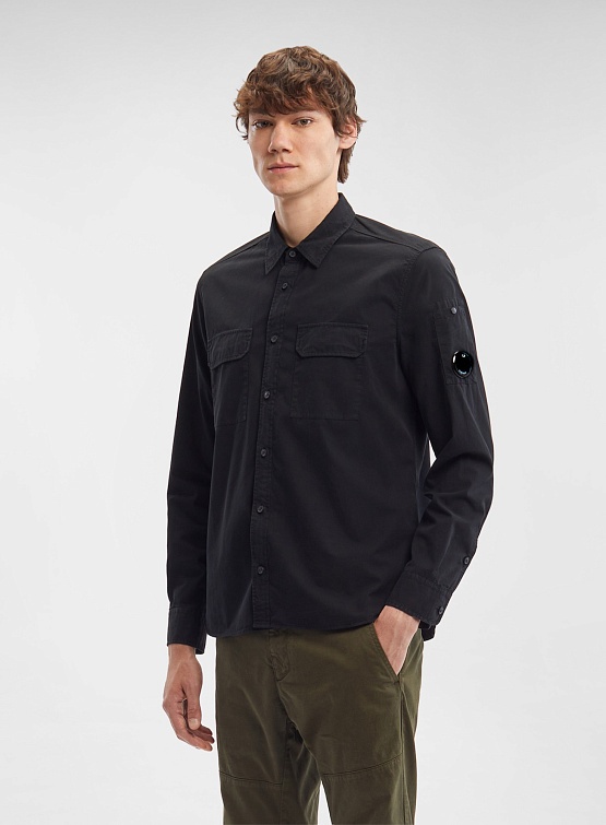 Рубашка C.P. Company Gabardine Buttoned Black