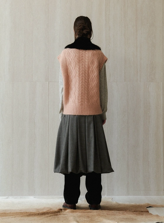 Женская юбка EPINGLER Bunnle Pleats Check Black