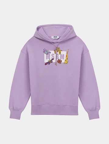 Худи MSGM Funny Tiger Box Lilac