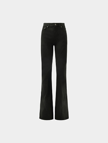 Женские брюки RICK OWENS Drkshdw Bias Bootcut Black Wax