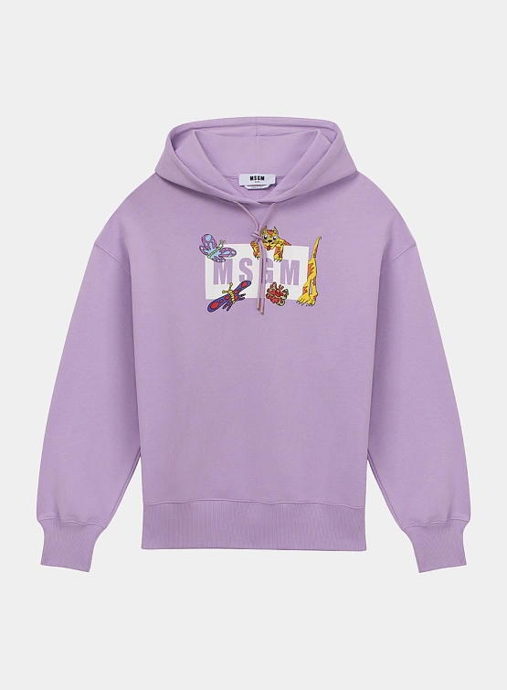 Худи MSGM Funny Tiger Box Lilac