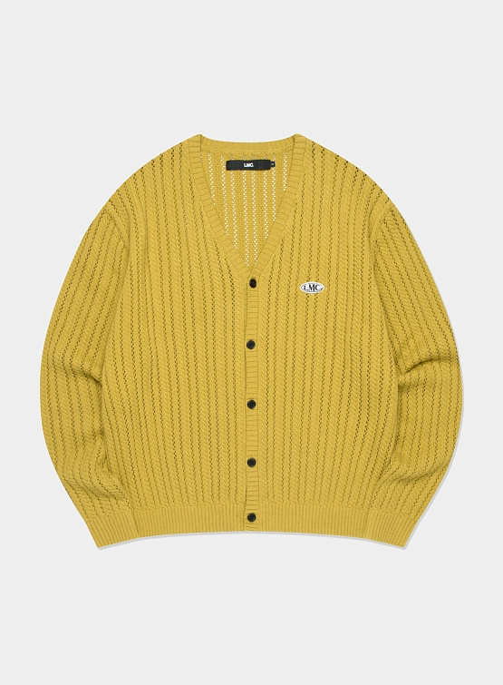 Кардиган LMC Oval Mesh Knit Cardigan Olive