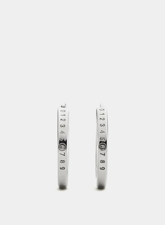 Серьги MM6 Maison Margiela Numeric Hoop Palladio