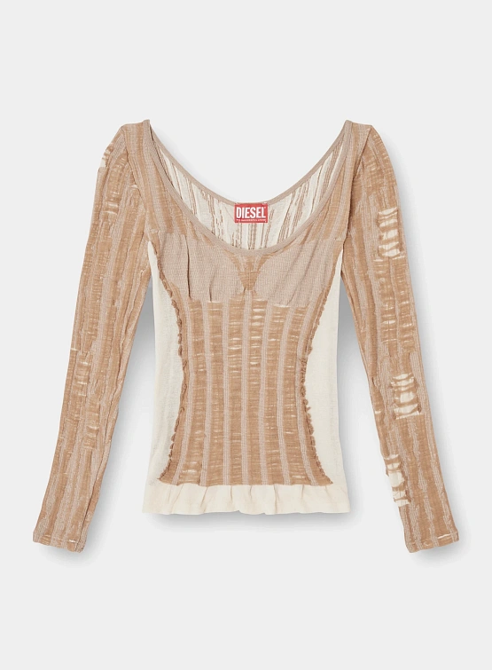Женский лонгслив Diesel M-Calai Maglia Ivory Cream