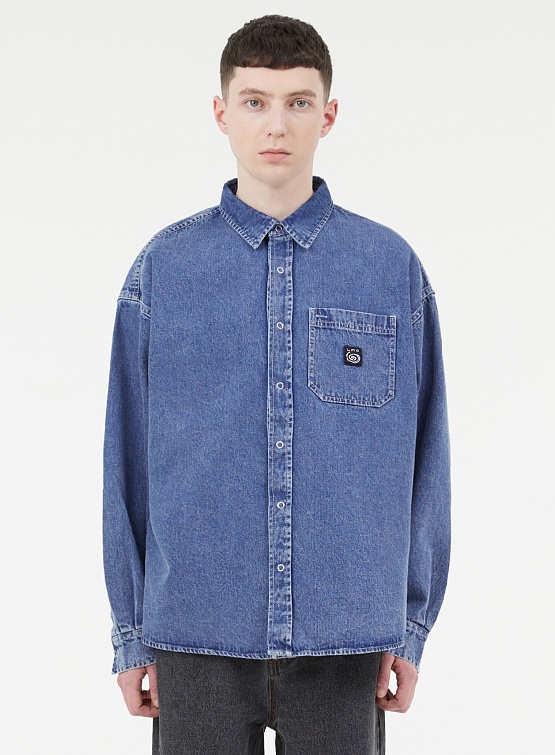 Рубашка LMC Oversized Denim Shirt Light Blue