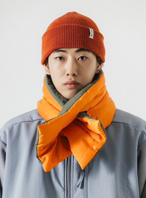 Шарф ANGLAN Reversible Padded Muffler Khaki/Orange