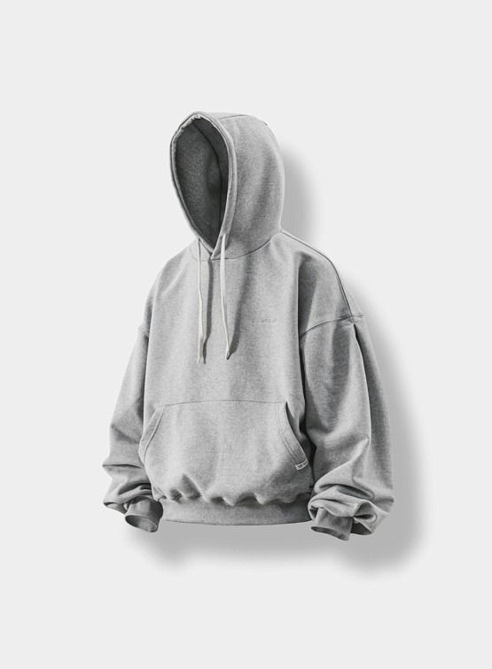 Худи ANGLAN Valley Tuck Sweat Balloon Melange Grey