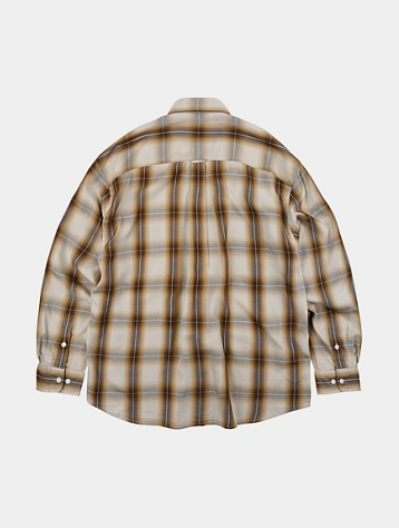 Рубашка FrizmWORKS Lyocell Check Relaxed Beige