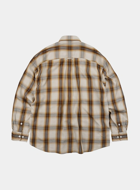 Рубашка FrizmWORKS Lyocell Check Relaxed Beige