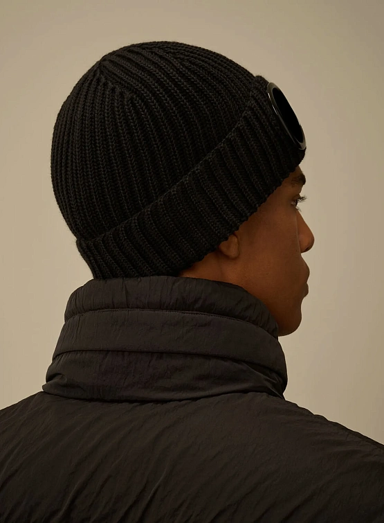 Шапка C.P. Company Extrafine Merino Wool Goggle Black