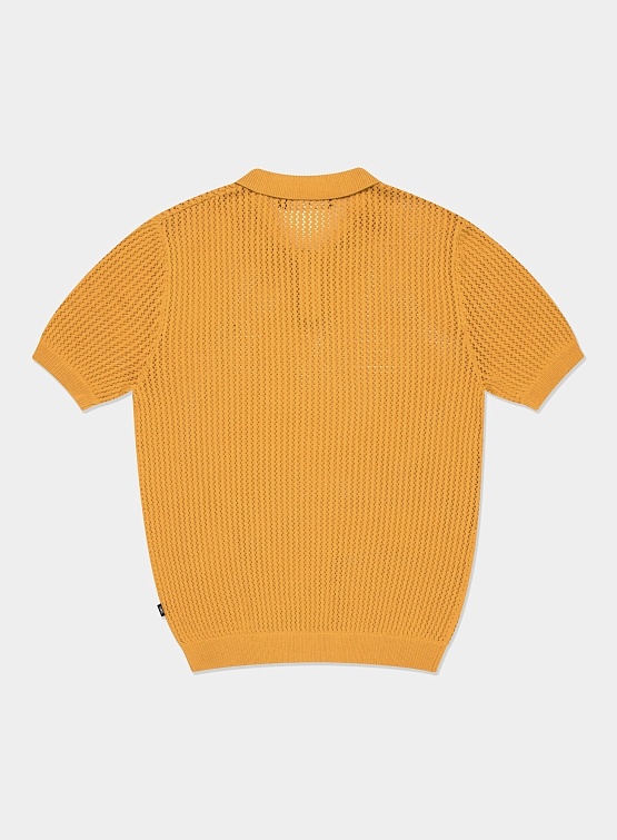 Рубашка LMC Mesh Knit Polo Shirt Mustard