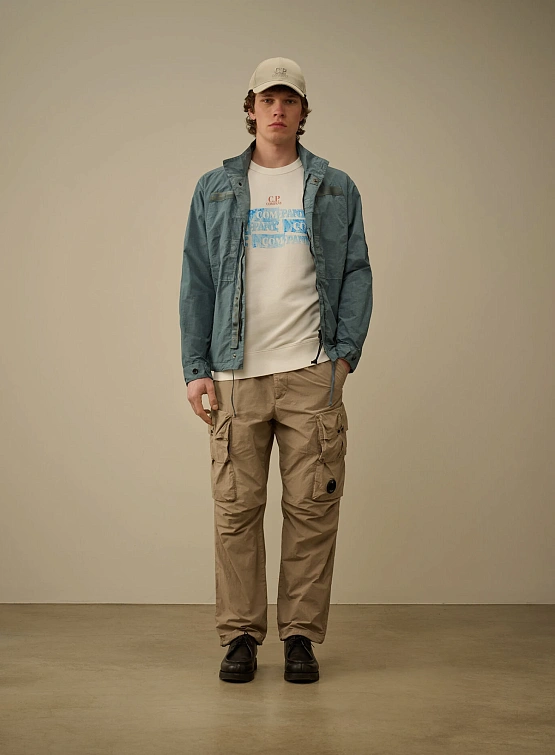 Свитшот C.P. Company Cotton Fleece Crewneck Gauze White