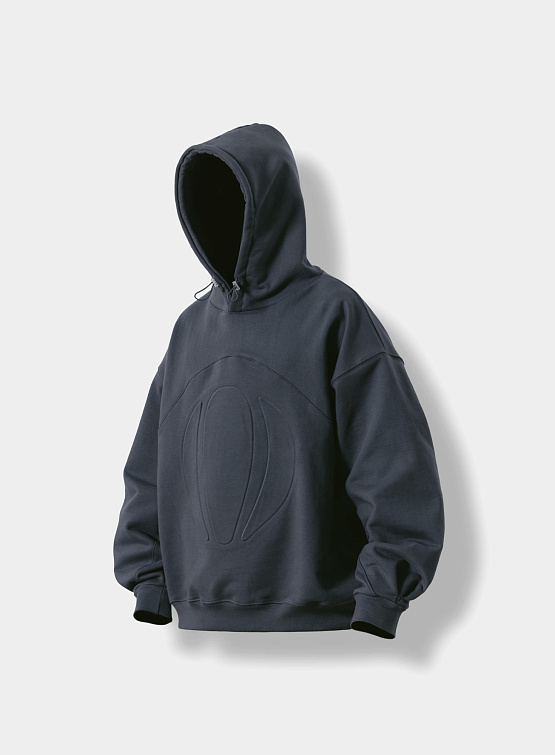 Худи ANGLAN Emboss Balloon Line Hoodie Charcoal