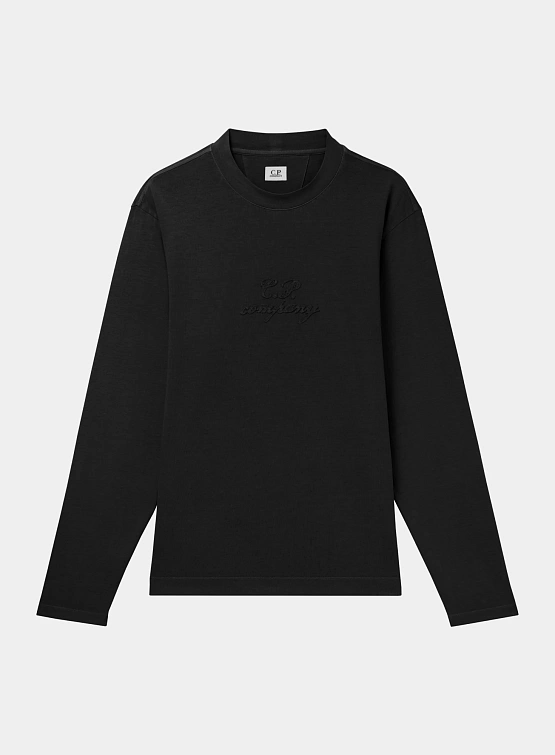 Лонгслив C.P. Company 1020 Jersey Logo Black