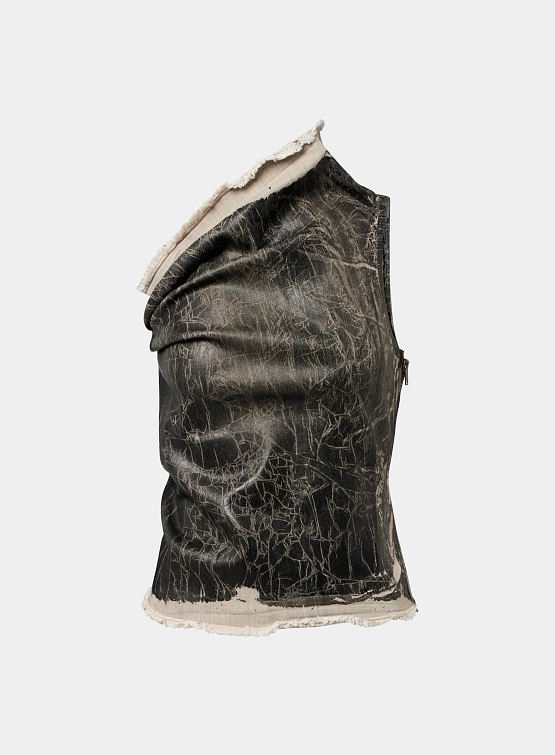 Женский топ RICK OWENS DRKSHDW Athena Washed Foil Black