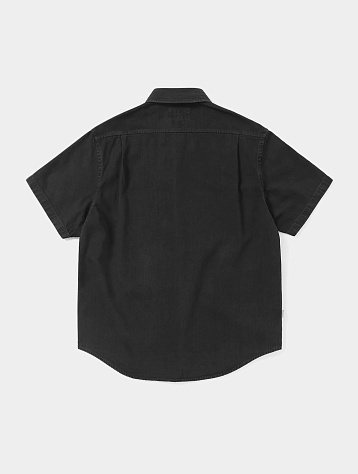 Рубашка thisisneverthat Washed Denim S/S Shirt Black