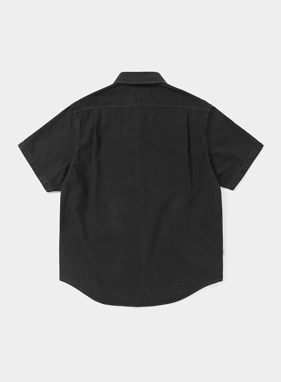 Рубашка thisisneverthat Washed Denim S/S Shirt Black