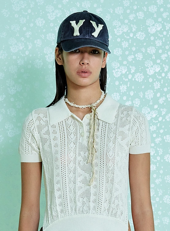 Кепка OPEN YY Heart Bone Ball Blue